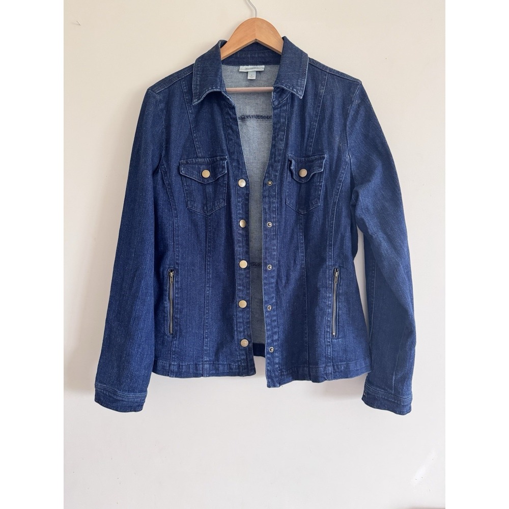 Jean Denim Jacket Women's Dress Barn Xl Cute Casual